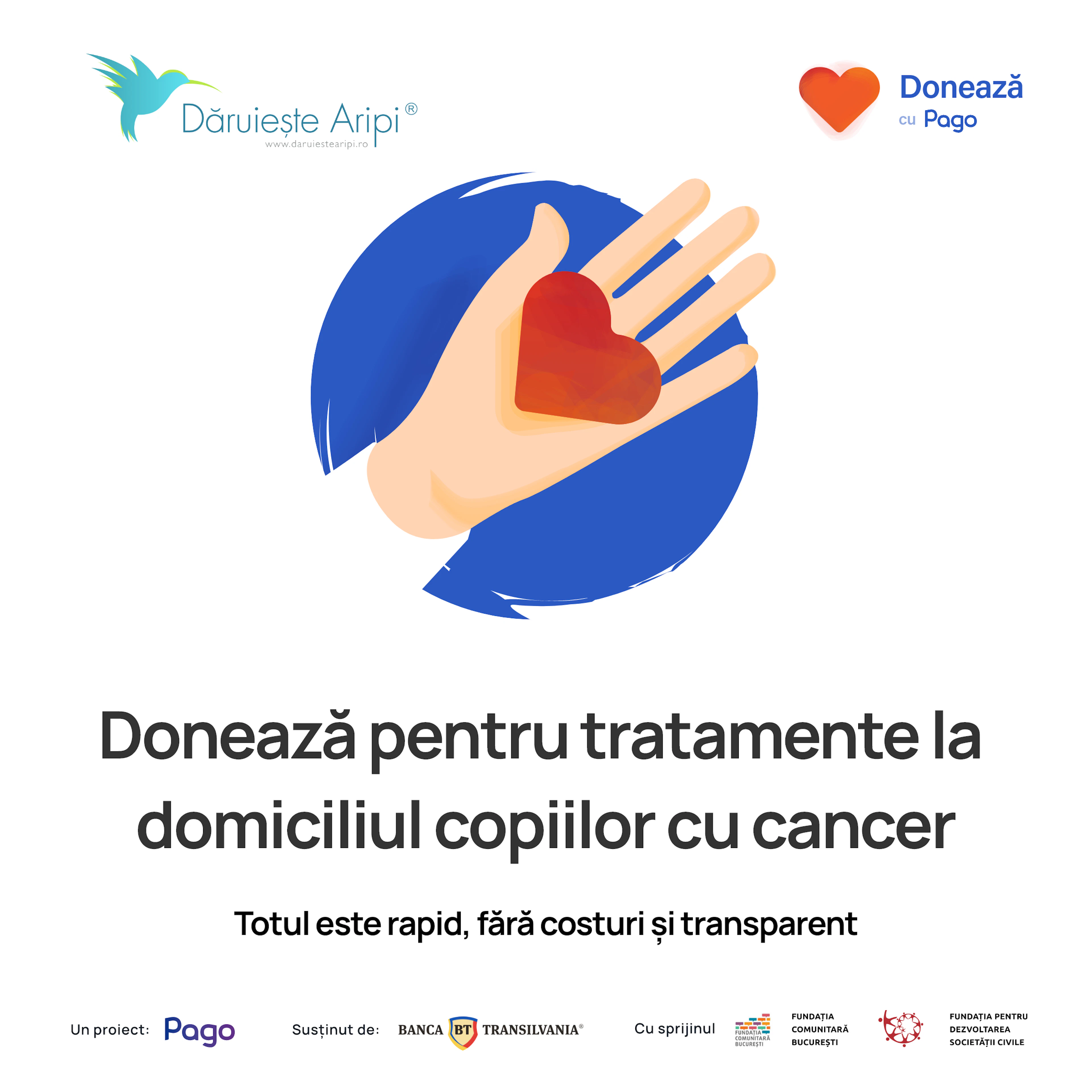 Pago îți dă puncte pentru plata facturilor tale, dacă alegi să donezi
