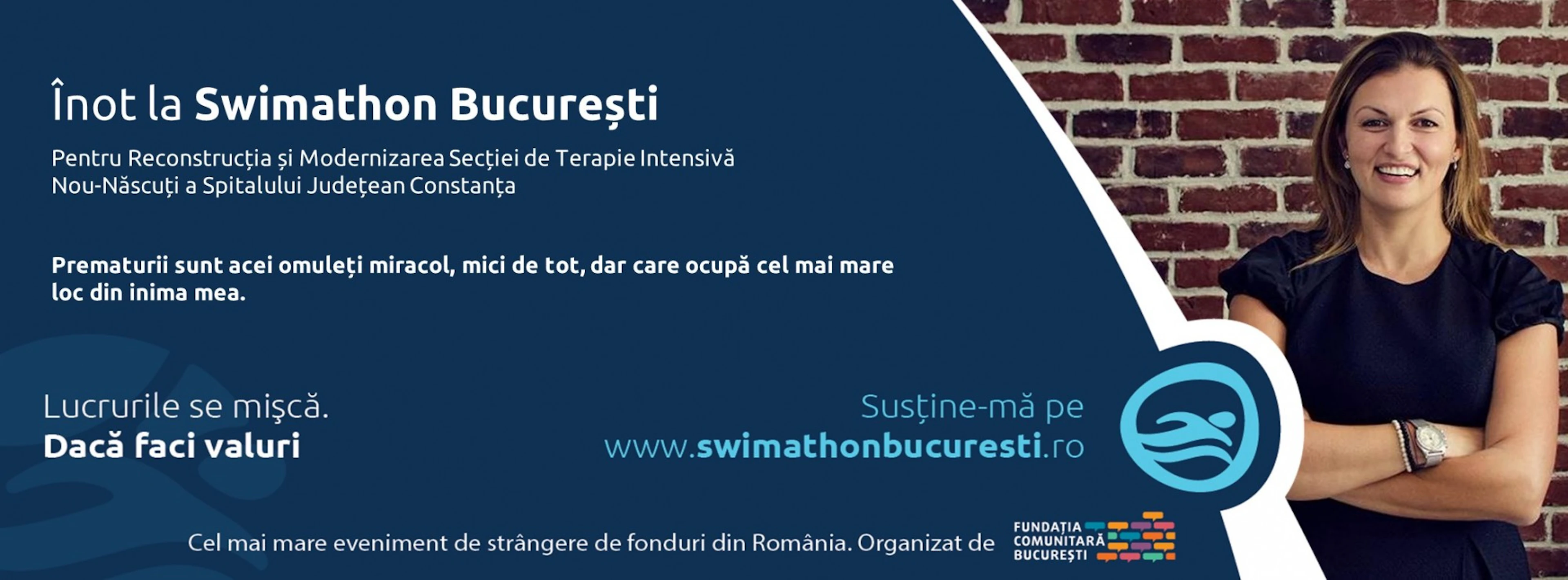 Alina înoată la Swimathon București: Valuri de fapte bune