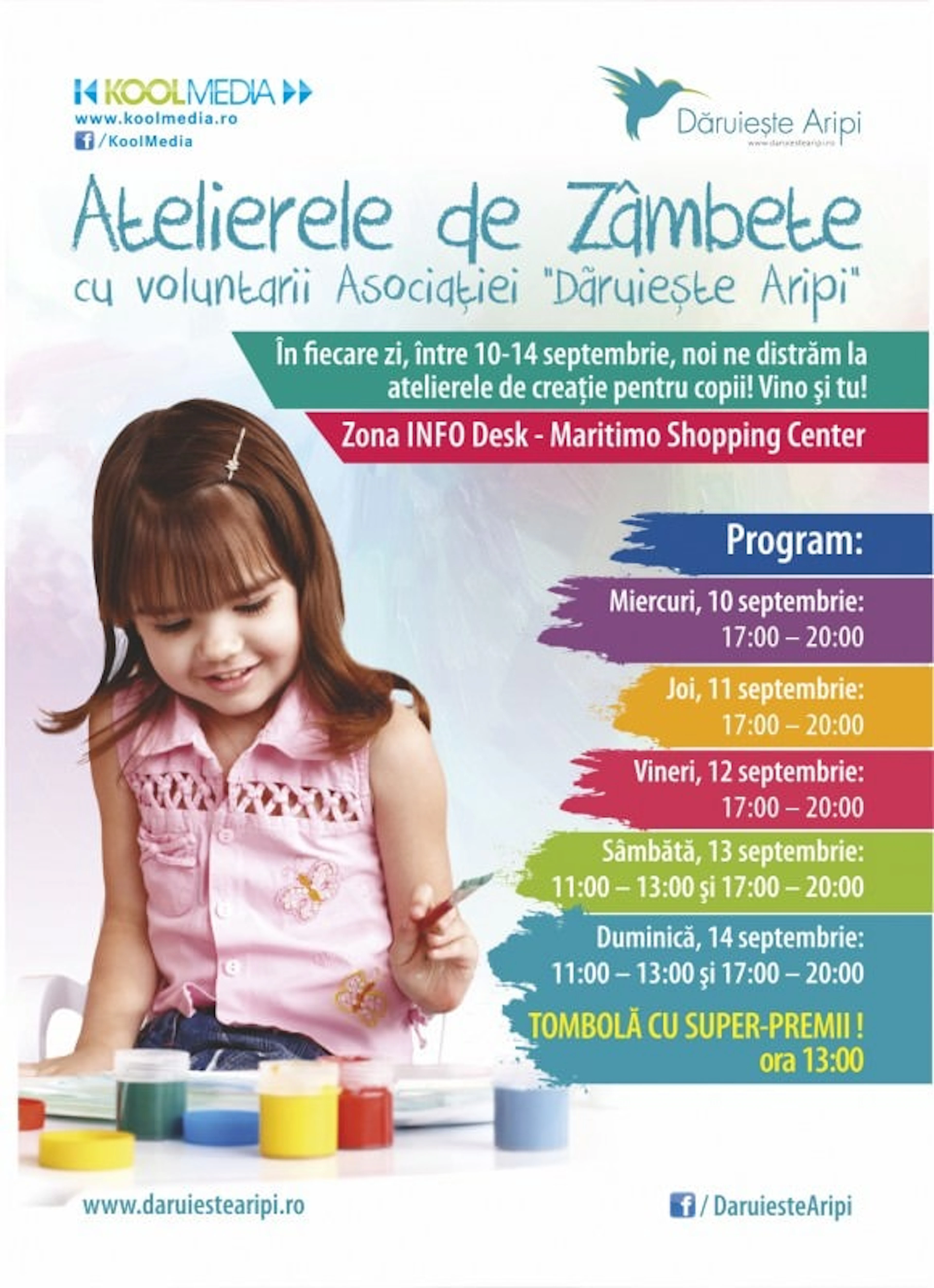 Atelierele de Zambete cu voluntarii Asociatiei „Daruieste Aripi”